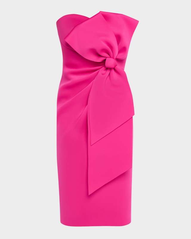 Strapless Bow-Front Bodycon Dress